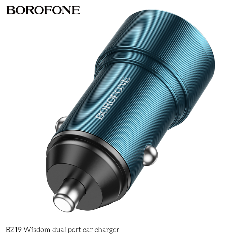 BOROFONE BZ19 Wisdom dual USB-A car charger 12 W NZ 4